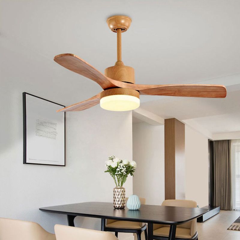 Nordic Wooden Ceiling Fan Light Fixture Simple Ceiling Lamp for Bedroom