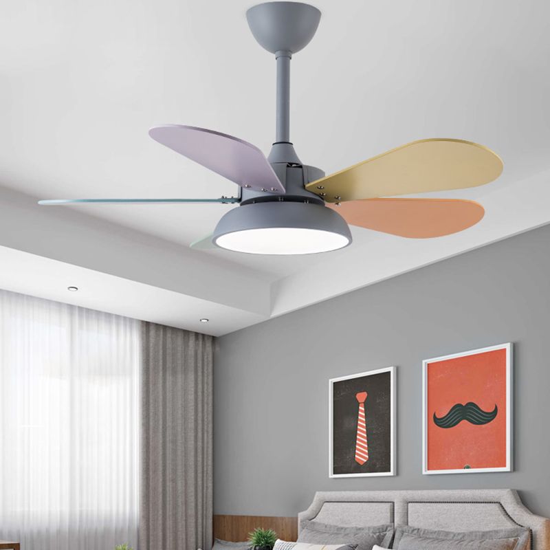 Ceiling Fan Lamp Kids Style Bedroom LED Ceiling Mounted Light