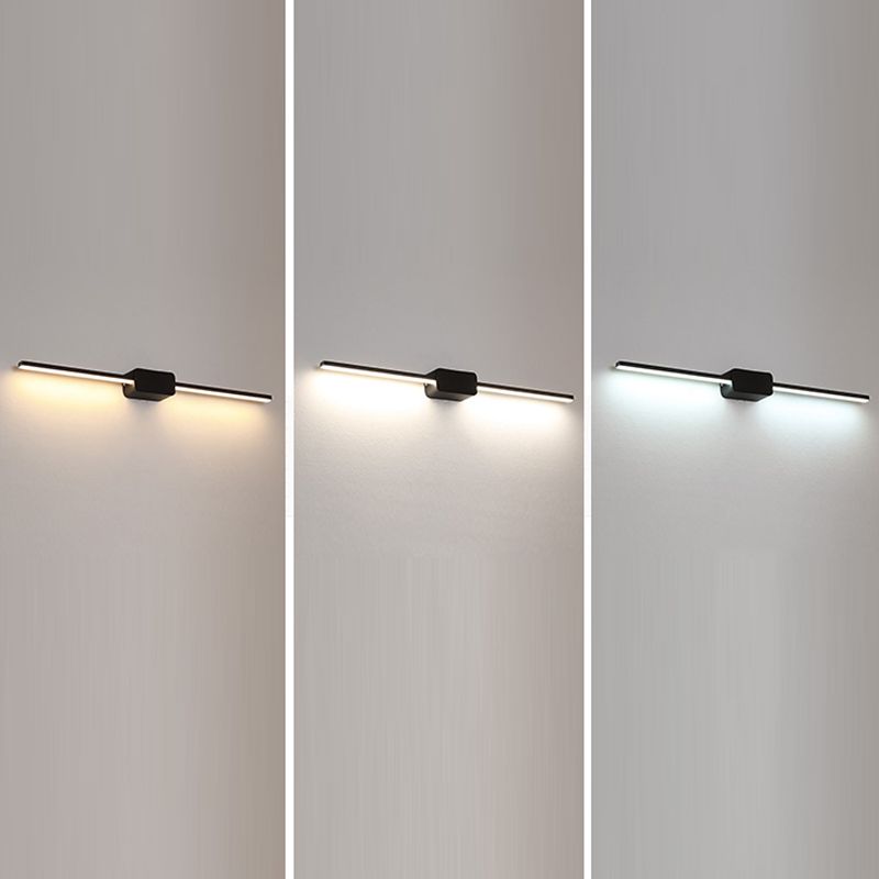 Modern Minimalist Style Linear Wall Mounted Vanity Lights Aluminum Vanity Lighting Ideas for Bathroom