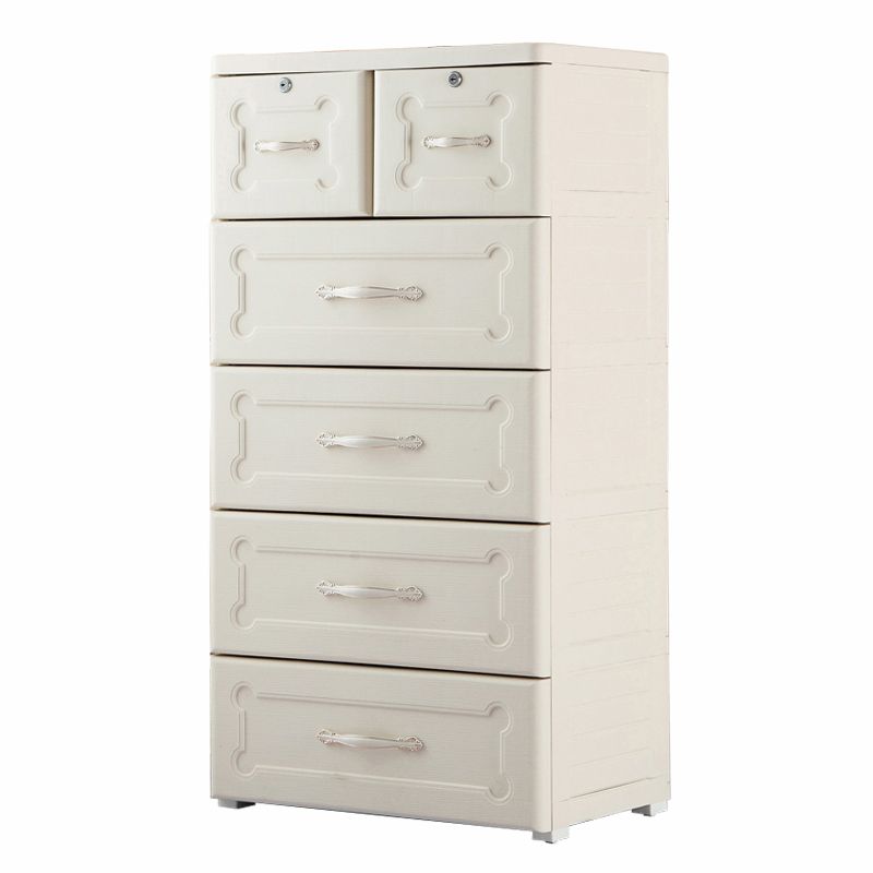 Modern Nursery Dresser Plastic Vertical Kids Furniture with Drawers