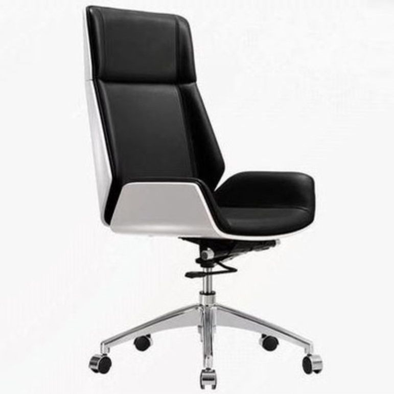 Silver Metal Base Contemporary Office Chair Executive Ergonomic Desk Chair