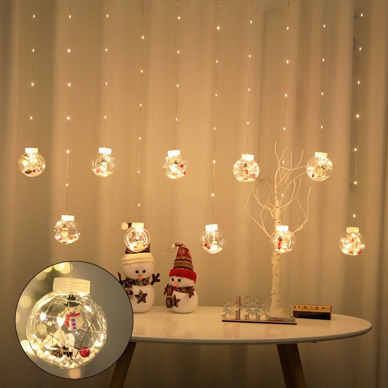 Modern LED Copper Wire Rope Light Global White Christmas Curtain Lights