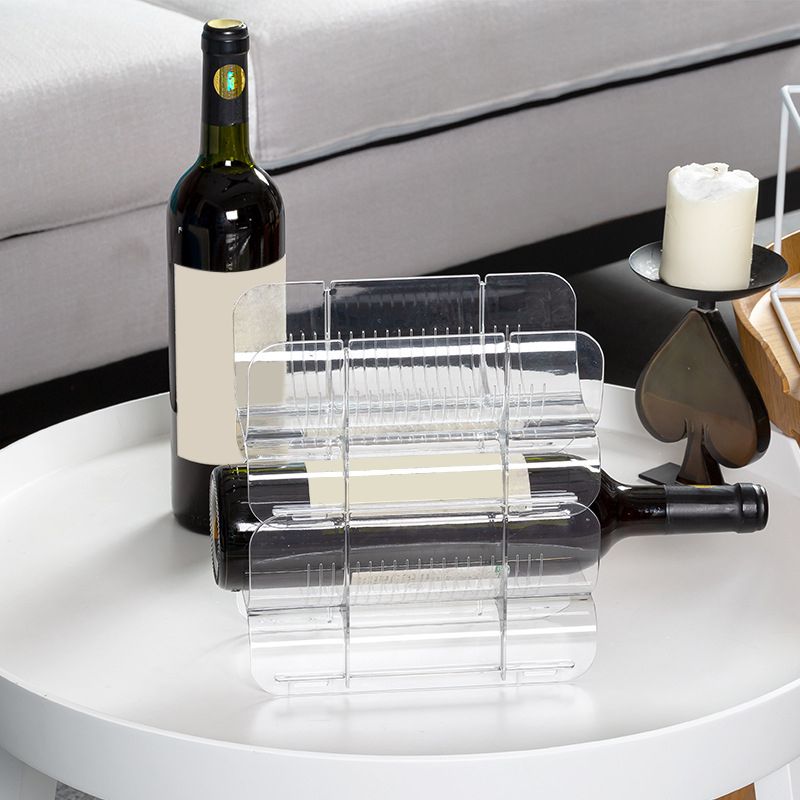 Glam Acrylic Wine Rack Tabletop Stand Bottle Rack for Living Room