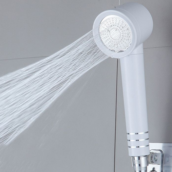 Contemporary Shower Head Combo White Adjustable Handheld Shower Head