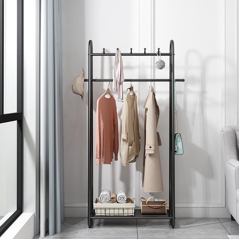 Simple Coat Rack, Stainless Steel Hooks and Hanging Rail Coat Hanger