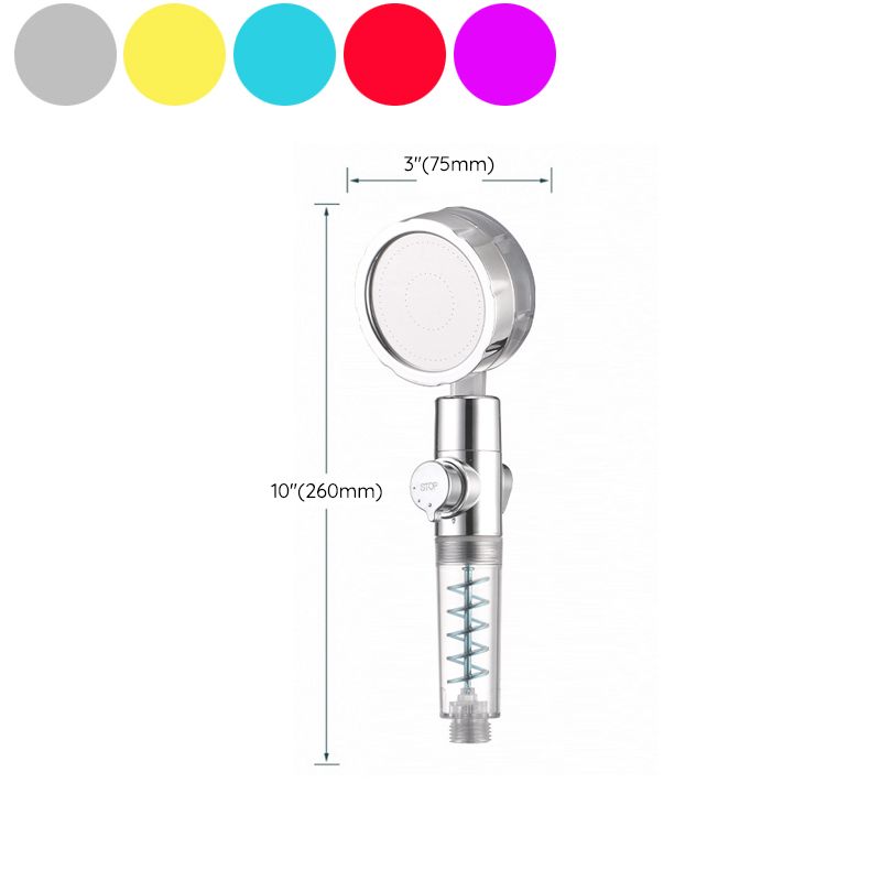 Creative Metal Shower Head Adjustable Water Flow Round Handheld Shower Head