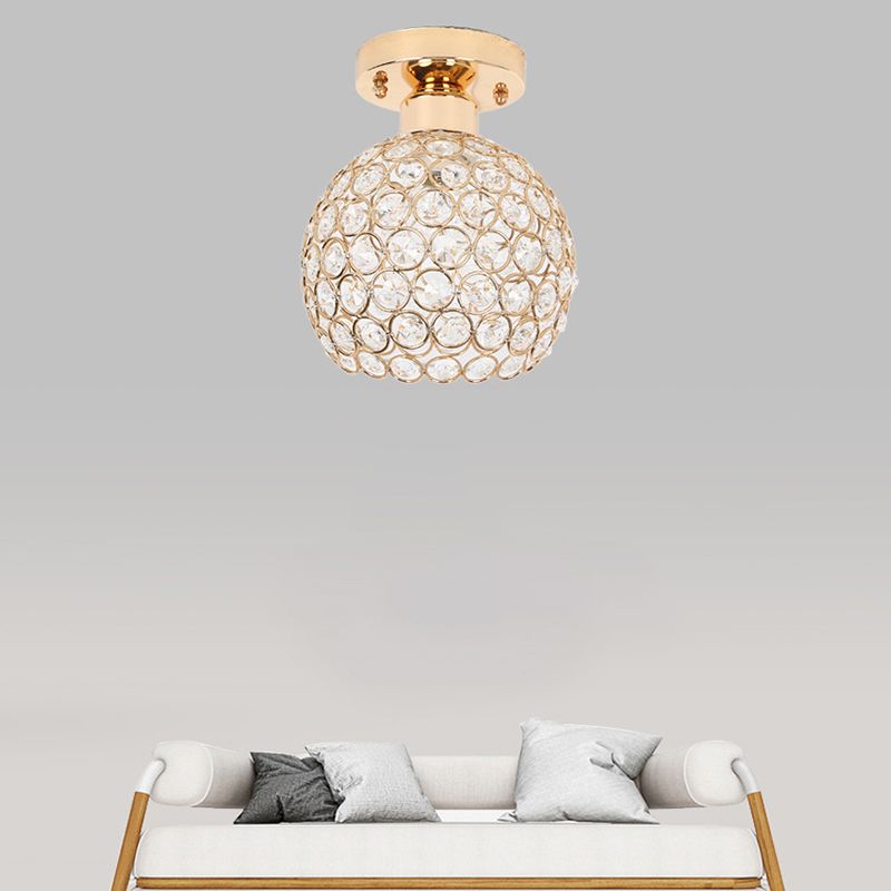 Creative Ceiling Lamp Nordic Crystal Flush Mount Light Fixture for Bedroom