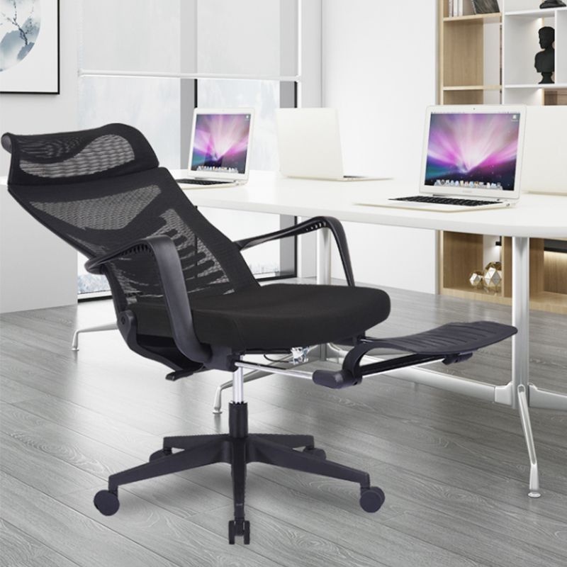 Modern Fixed Arms Office Chair Tilt Mechanism No Distressing Desk Chair