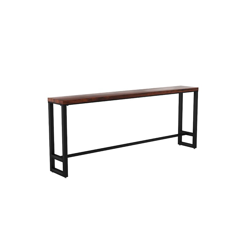 Contemporary Solid Wood Rectangle Bar Stool Table for Living Room