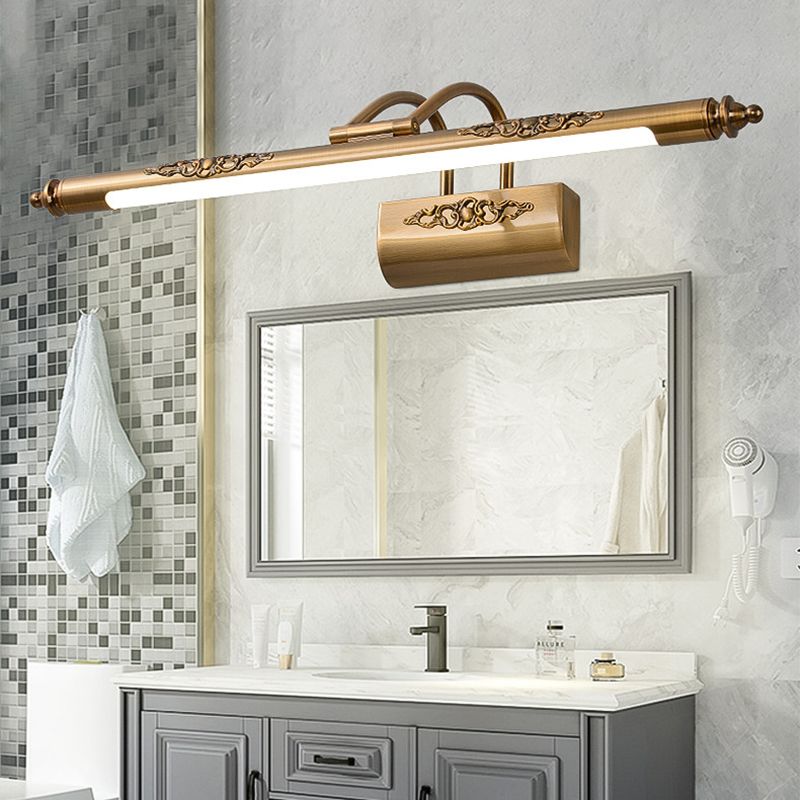 Modern LED Brass Vanity Lighting over Mirror for Bathroom Powder Room