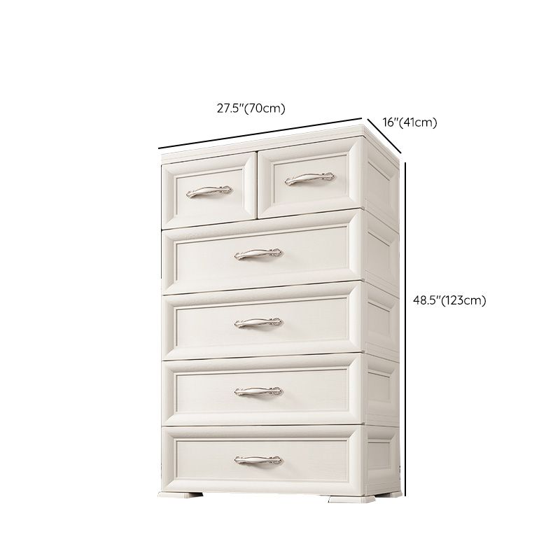 Ultra Modern Vertical Plastic Nursery Dresser with Drawers for Bedroom