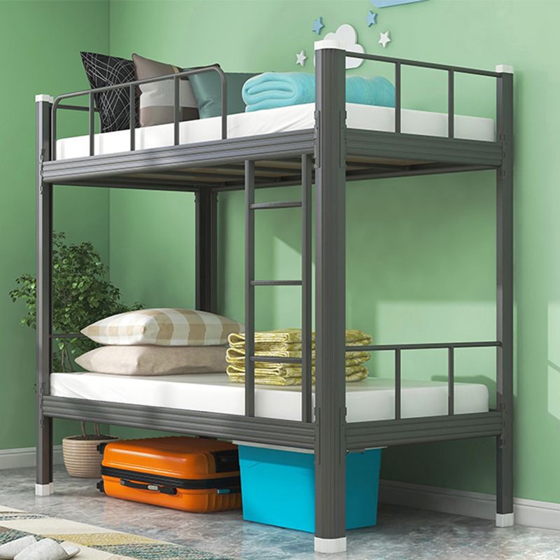 Contemporary Metal Platform Bed Open Frame Bunk Bed with Guardrail