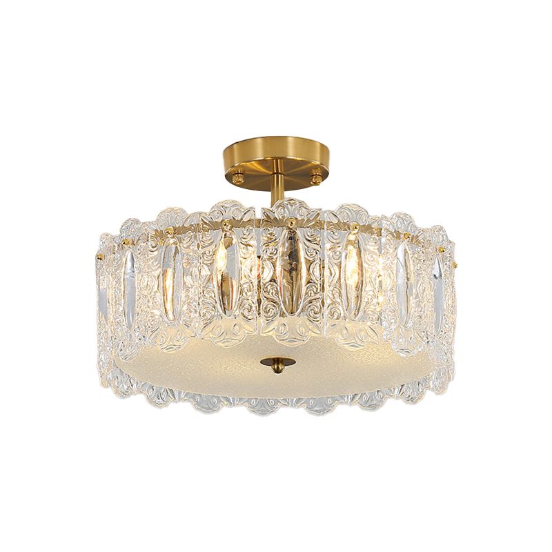 Glass Ceiling Lighting Fixture Minimalist Flush Mount Light Fixture for Bedroom