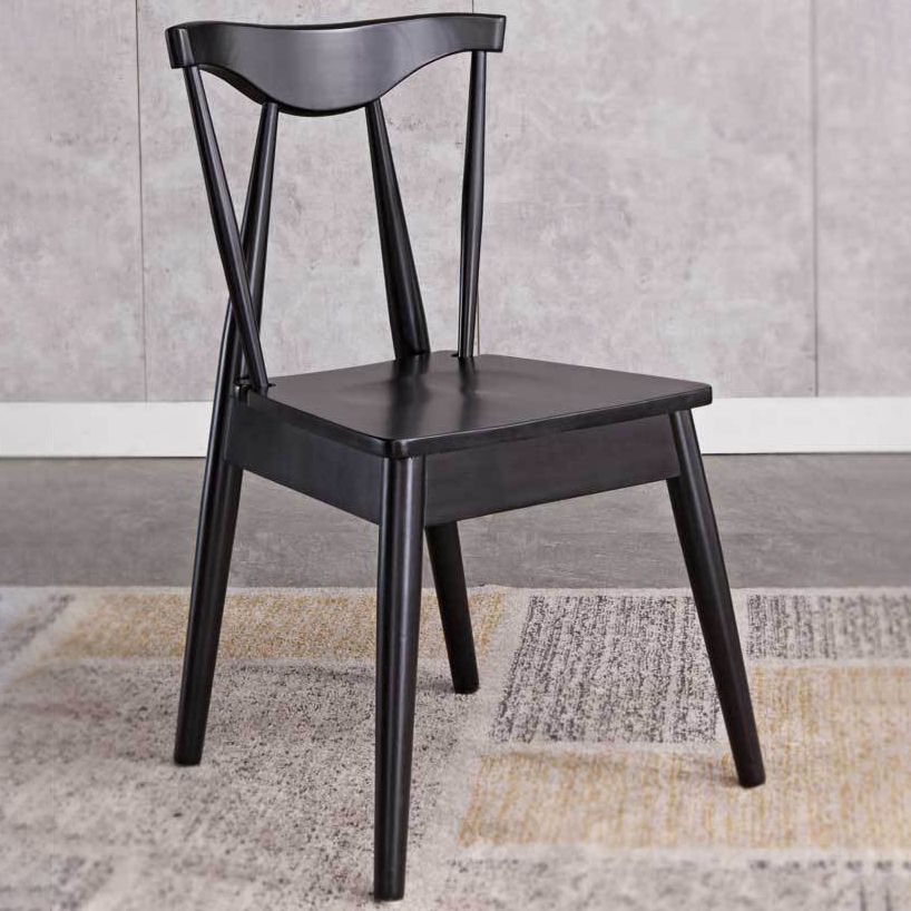 Contemporary Style Chairs Armless Chairs for Kitchen with Wooden Legs