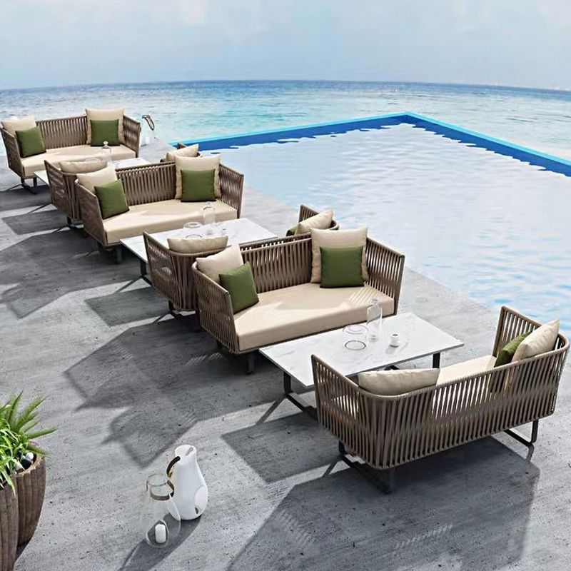 UV Resistant Patio Sofa Set, Water Resistant Outdoor Patio Sofa