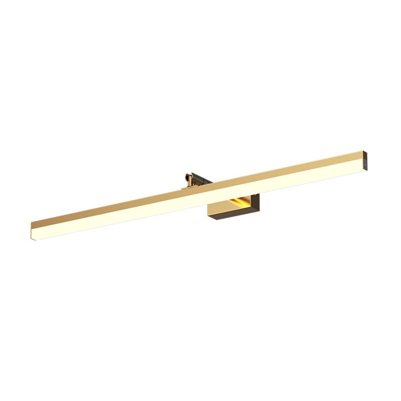 Contemporary Vanity Lights Streamlined LED Wall Light Fixtures with Brass for Bathroom