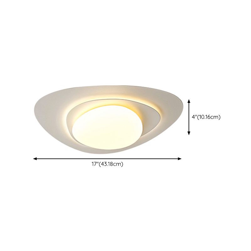 Modern 3 - Light LED Flush Mount White Iron and Acrylic Ceiling Flush