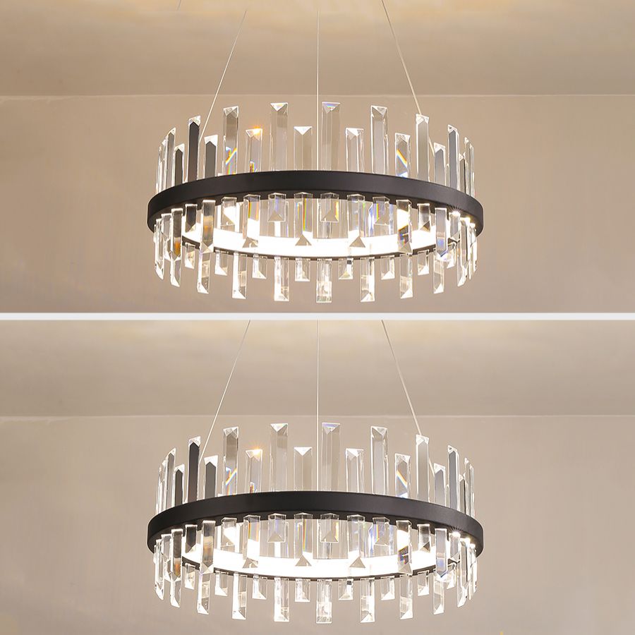 Modern Crystal Chandelier Light Led 1-Light Pendant Light for Living Room