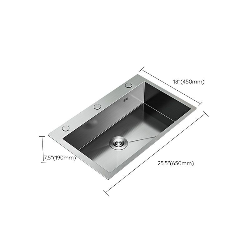 Classic Style Kitchen Sink Stainless Steel 3 Holes Kitchen Sink with Drain Strainer Kit