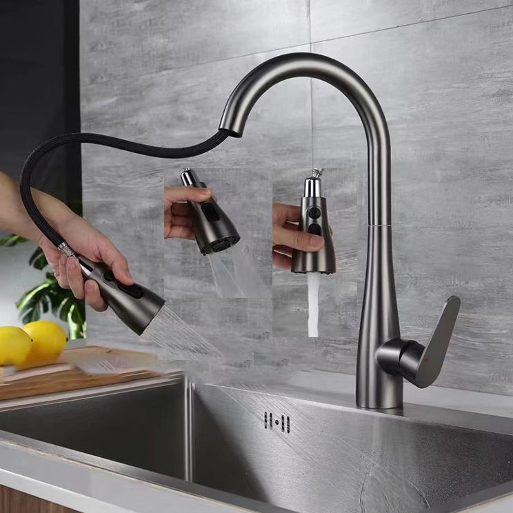 Modern Pot Filler Stainless Steel Pull down Faucet Swivel Spout Kitchen Bar Faucet