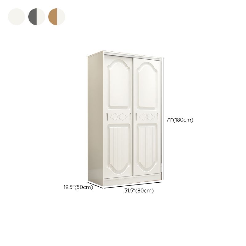 Contemporary Wardrobe Armoire Wood Wardrobe Closet with Door