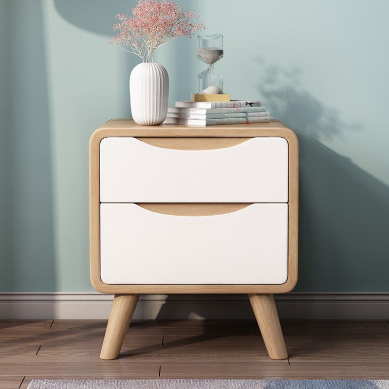 Solid Wood Standard Nightstand 15.74"W Kids Bedside Table with Drawers