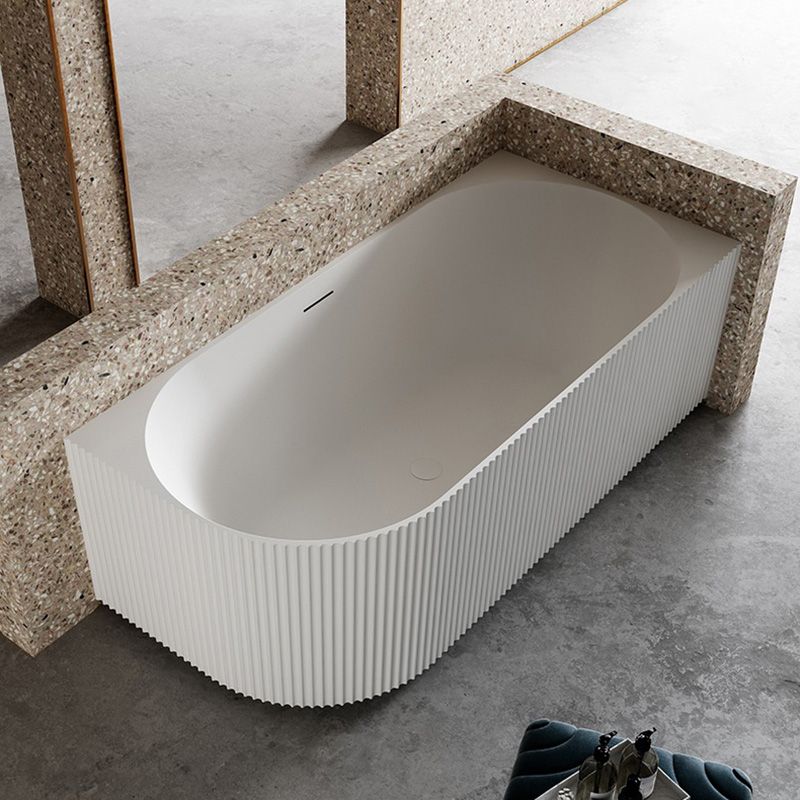 Back to Wall Soaking Bathtub Modern Acrylic Antique Finish Bath Tub