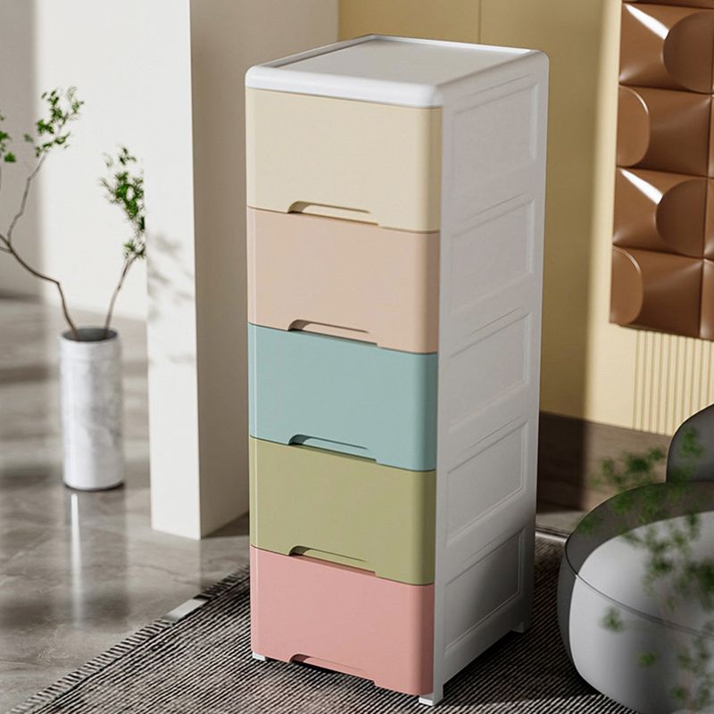 Ultra-Modern Kids Dressers Plastic Kids Furniture with Drawers for Bedroom