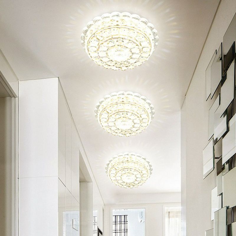 Cristallo Rotondo Flush Light Artish Clear LED Flush Massimale Light Fixture per Entryway