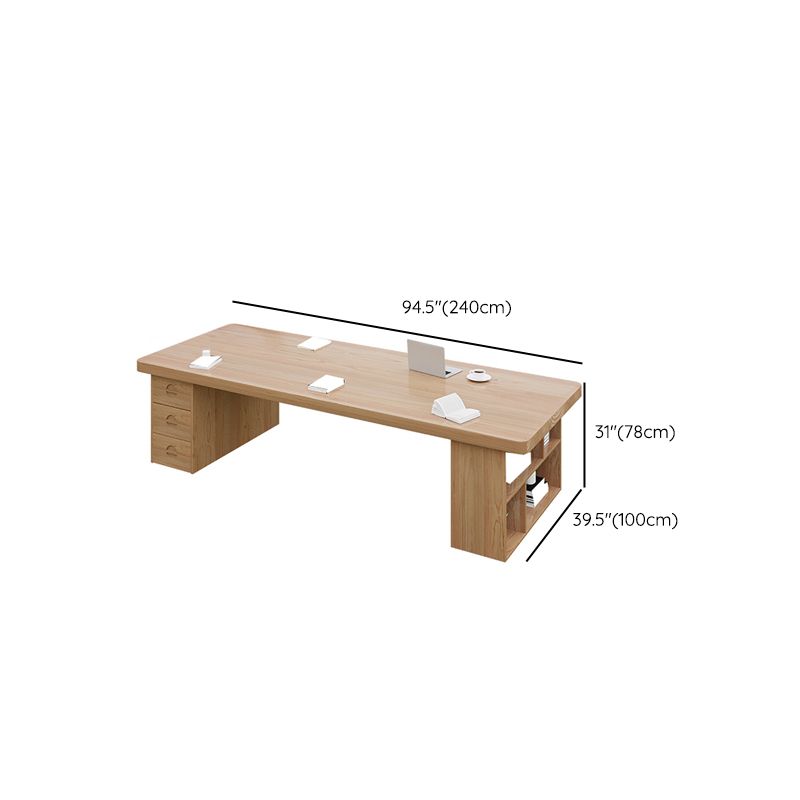 Rectangular Contemporary Writing Desk Living Room Solid Wood Office Desk