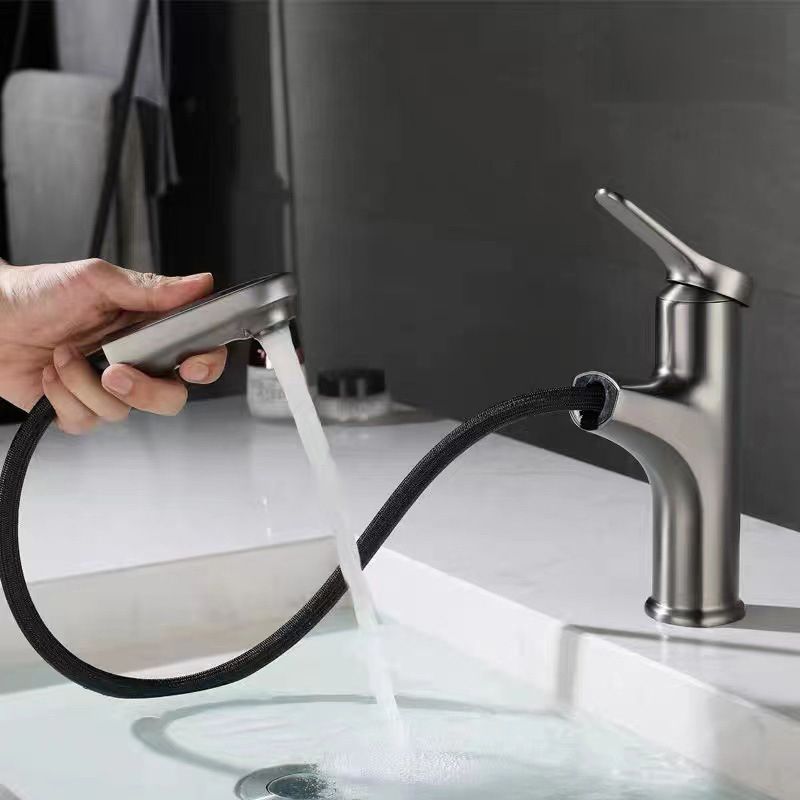 Modern Vessel Faucet Brass Lever Handle Swivel Spout Bathroom Vessel Faucet