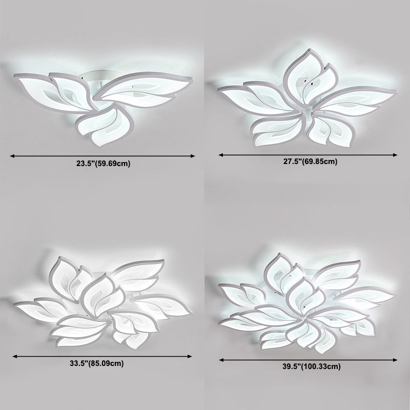 Flower Shape LED Flush Mount Fixture Modern Flush Ceiling Light Fixture for Living Room