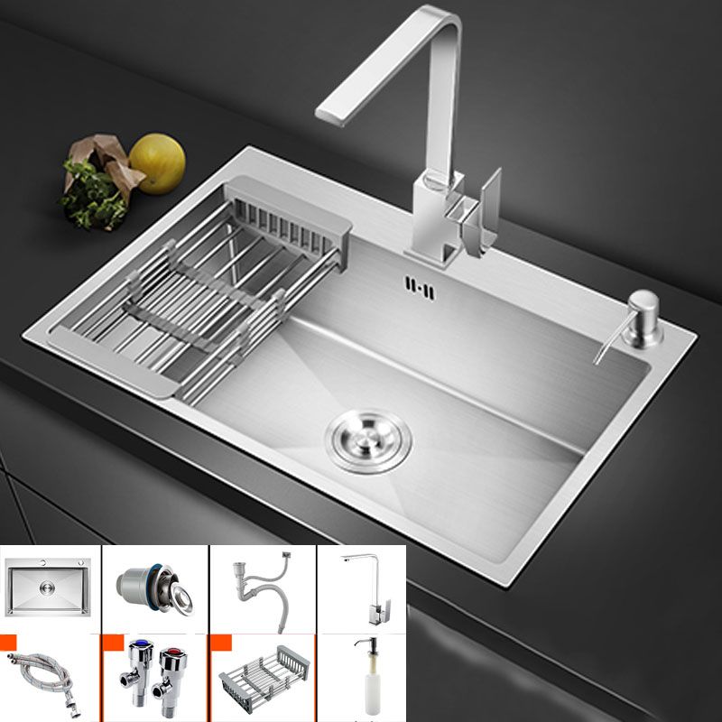 Classic Kitchen Sink Stainless Steel Friction Resistant Kitchen Sink with Drain Assembly