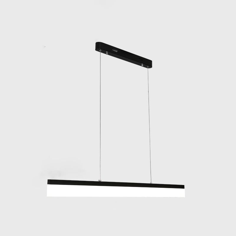 Black Metal Hanging Pendant Lights Modern Linear Hanging Lamps for Office