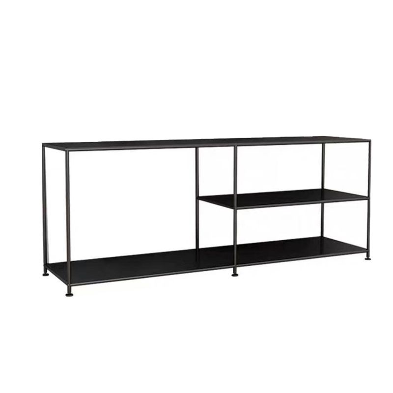 Industrial Style TV Stand Metal TV Console with Open Storage