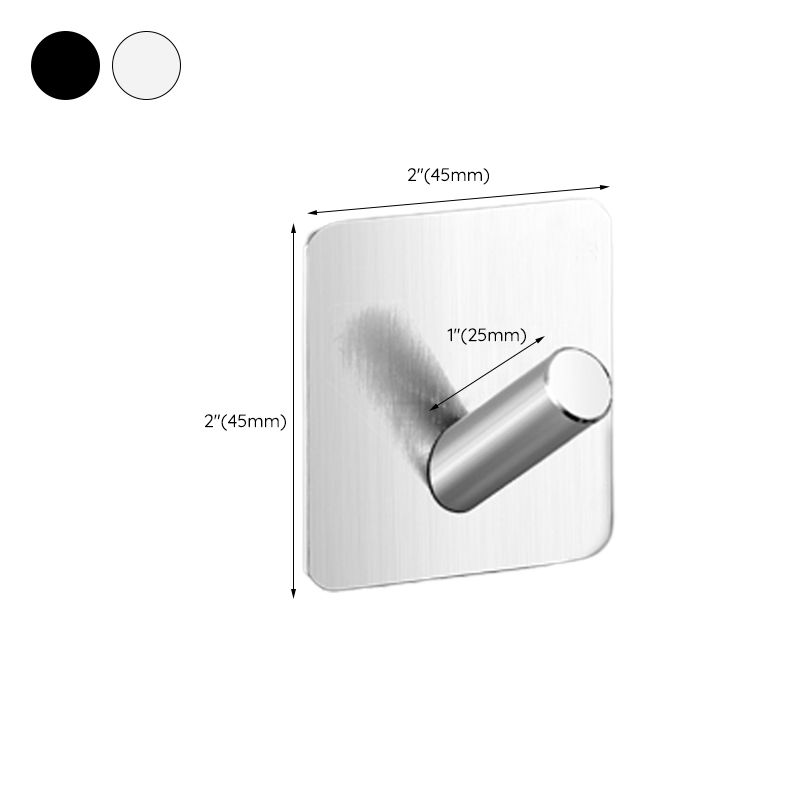 Modern Stainless Steel Bathroom Hardware Set Brushed Chrome Towel Bar/Ring & Robe Hooks