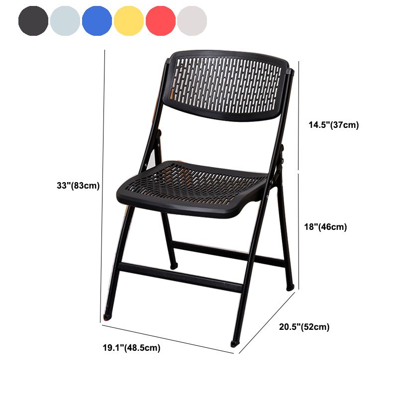 Modern Armless Conference Chair Plastic Low Back Office Chair