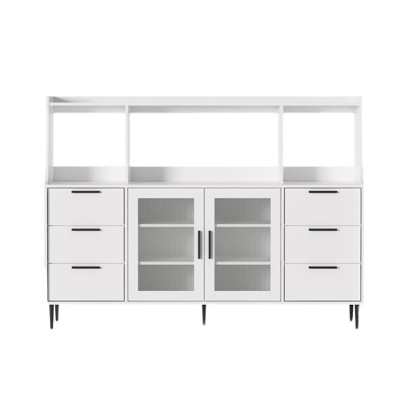 Contemporary Wood Sideboard 50-inch Height Cupboard for Living Room