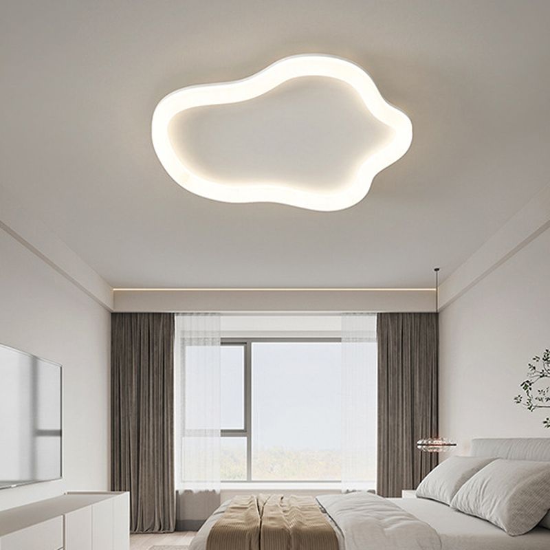 White Flush Mount Lighting Modern LED Ceiling Light for Hallway