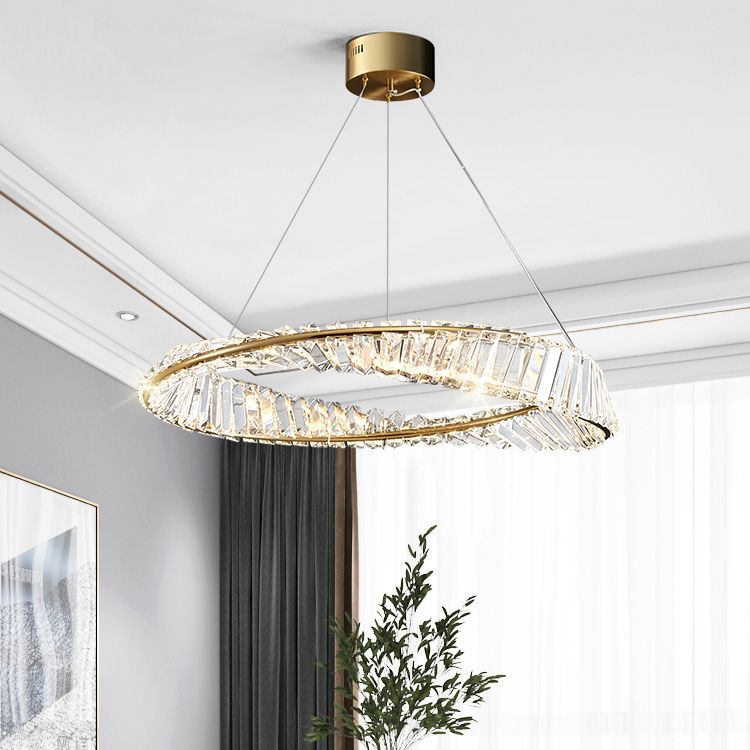 Pendre LED de style luxueux léger Light Crystal Plafond Pendant Light