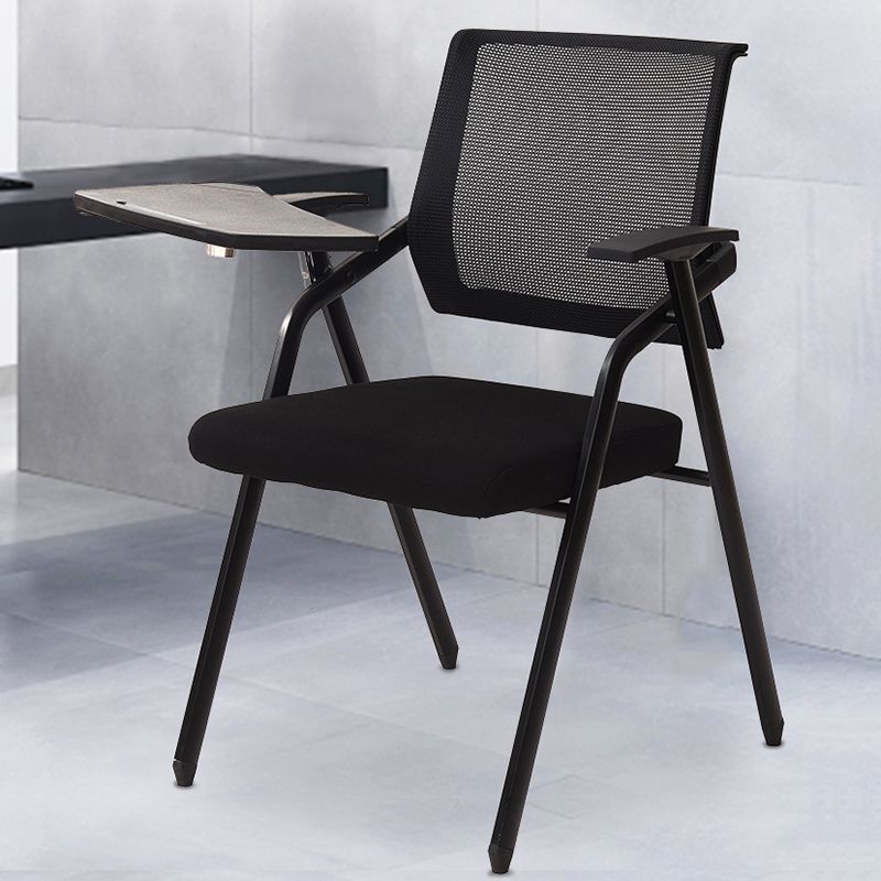 Modern Arms Included Conference Chair Black Mesh-back Chair for Office