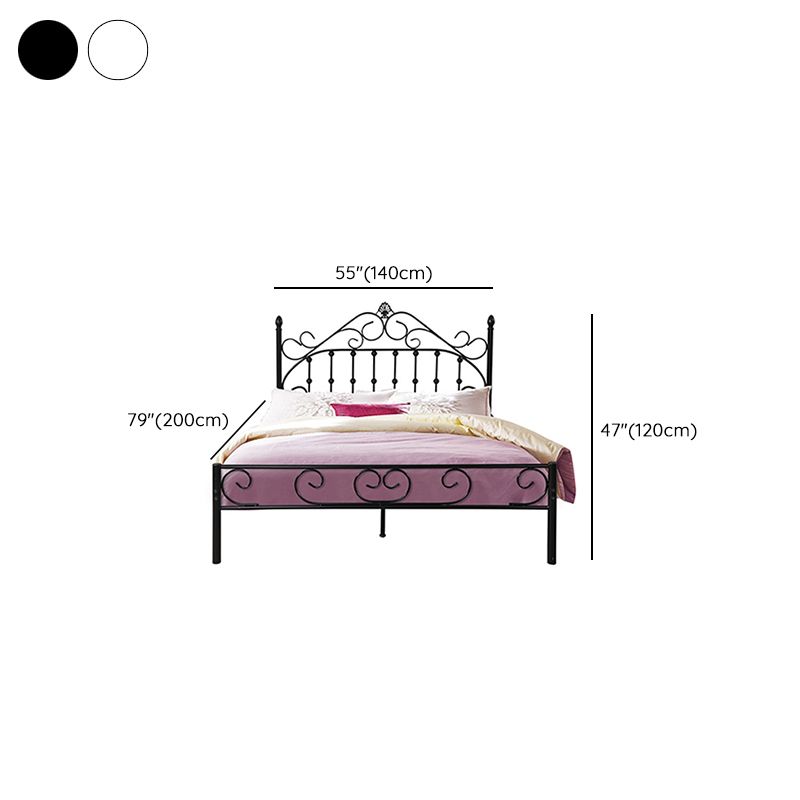 Contemporary Kids Bed Headboard Metal No Theme Standard Bed with Footboard