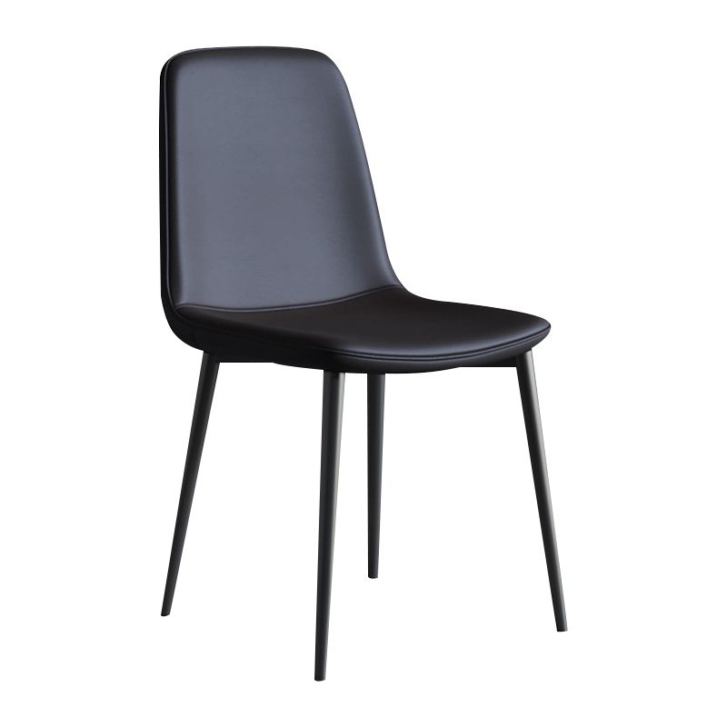 Contemporary Style Chair Kitchen Armless Chairs with Metal Legs