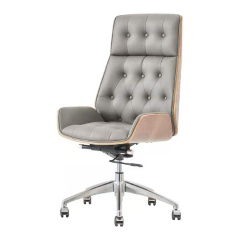 Modern Upholstered Executive Chair with Wheels Ergonomic Office Chair with High Back