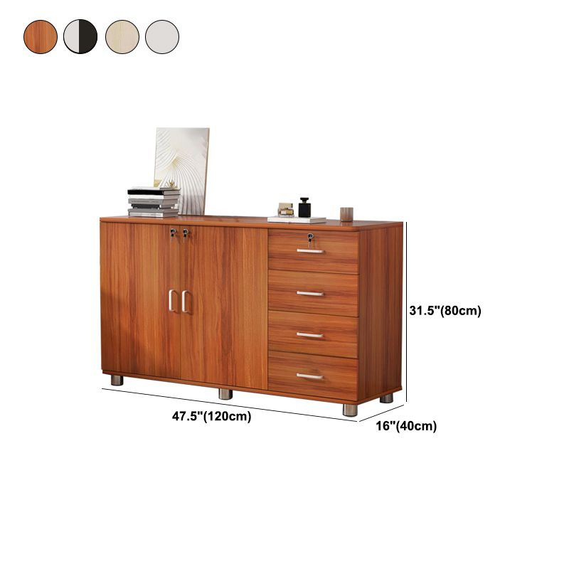 Contemporary Style Lateral Filing Cabinet Metal Filing Cabinet with Lock and Storage