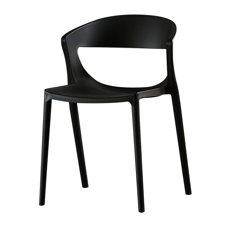 Modern Dining and Accent Chairs Indoor-Outdoor Plastic Open Back Side Chair