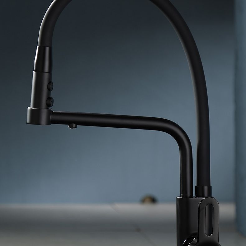 Modern Pull Down Single Handle Kitchen Faucet Desk Mounted Faucet