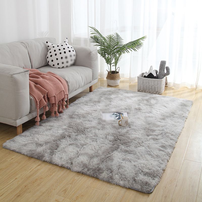 Creative Tie Dye Printed Rug Trendy Area Rug Polyester Non-Slip Backing Shag Carpet for Home Decor