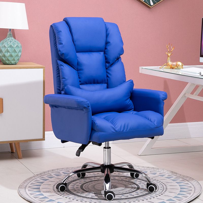 Modern Desk Chair Leather Management Office Chair High-Back Chair with Wheels