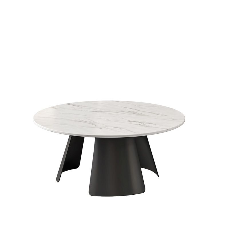 Contemporary Coffee  Table Round  Faux Marble Cocktail Table